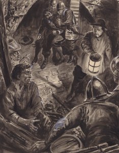 Arresto de Guy Fawkes y sus cómplices (gouache sobre papel) de C.L. Doughty