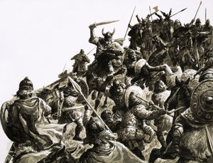 Los vikingos daneses atacan a las fuerzas británicas del rey Alfredo de C.L. Doughty