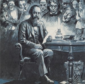 Dostoievski (litografía en color) de C.L. Doughty