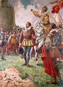 Isabel I (1533-1603) La reina guerrera (gouache sobre papel) de C.L. Doughty