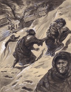 Masacre de Glencoe (gouache sobre papel) de C.L. Doughty