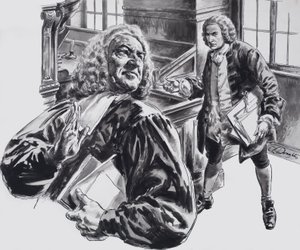 Johann Sebastian Bach (gouache sobre papel) de C.L. Doughty
