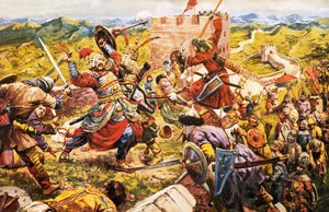 Soldados mongoles atravesando la Gran Muralla China de C.L. Doughty