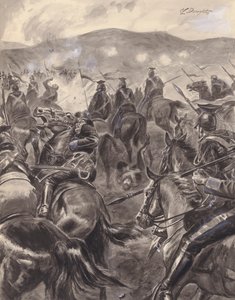 The Charge Of The Light Brigade (gouache sobre papel)