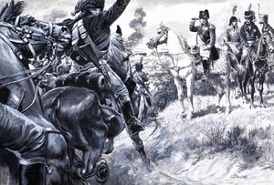 El corso que conquistó Europa, de "La historia de Francia" (gouache sobre papel) de C.L. Doughty