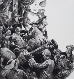 The Hoax at New Theatre, Haymarket (gouache sobre papel) de C.L. Doughty