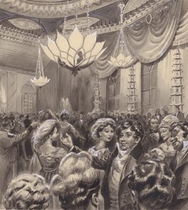El Príncipe Regente en el Pabellón de Brighton (gouache sobre papel) de C.L. Doughty