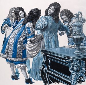 El dios Sol impío, de "La historia de Francia" (gouache sobre papel) de C.L. Doughty