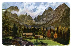 Lago Nambino y el grupo Brenta, Tirol de CM Reisch