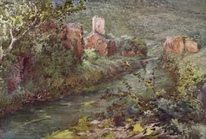 El castillo de Ninfa (litografía en color) de C.T.G. Formili