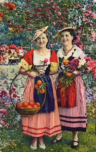 Niçoises en el campo, Costa Azul, 1939