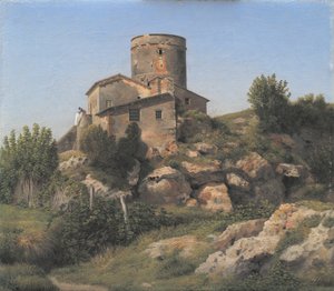 Un edificio cerca de Tor di Quinto fuera de Roma de Christoffer Wilhelm Eckersberg