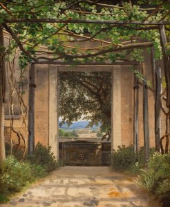 Una pérgola, Italia de Christoffer Wilhelm Eckersberg