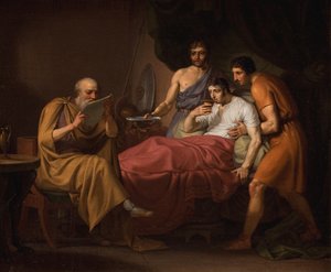 Alejandro Magno en su lecho de enfermo de Christoffer Wilhelm Eckersberg