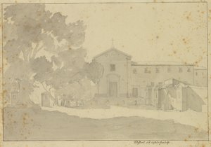 Monasterio capuchino en Castel Gandolfo al sureste de Roma de Christoffer Wilhelm Eckersberg