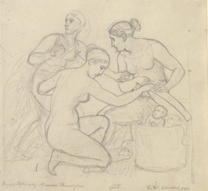 Las hijas de Cécrope revelan los secretos de Minerva de Christoffer Wilhelm Eckersberg