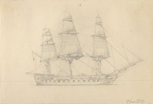 Una fragata de Christoffer Wilhelm Eckersberg