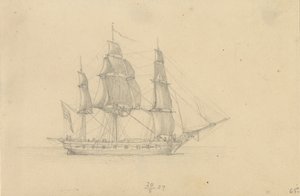 Una corbeta de Christoffer Wilhelm Eckersberg