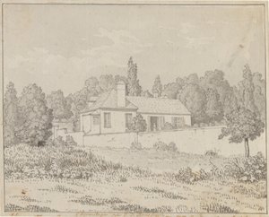 La casa de Jean Jacques Rousseau en el jardín del palacio en Ermenonville