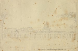 Parte de Villa Pamphili hacia la Basílica de San Pedro de Christoffer Wilhelm Eckersberg