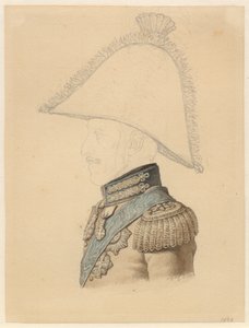 Retrato de Federico VI de perfil hacia la izquierda de Christoffer Wilhelm Eckersberg
