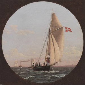 Navegando de Copenhague a Charlottenlund de Christoffer Wilhelm Eckersberg