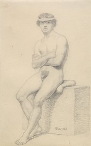 Modelo masculino sentado de Christoffer Wilhelm Eckersberg