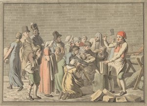 Distribución de leña a los pobres de Christoffer Wilhelm Eckersberg