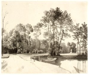 Vista del jardín de Sanderumgaard de Christoffer Wilhelm Eckersberg