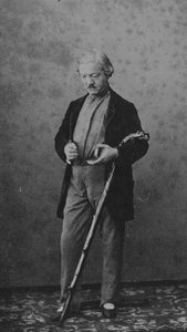 Carte de visite de Jules Perrot (foto en b/n) de C. Bergamasco