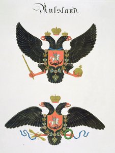 Armas del estado de la Rusia Imperial, de una colección de acuarelas publicadas en Alemania