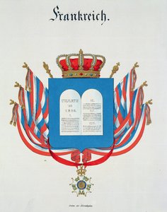 Carta y colgante de la Orden de la Legión de Honor Francesa, de una colección de acuarelas publicadas en Alemania, 1830-33 de C. Hildebrandt