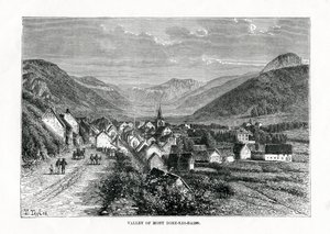 El valle de Mont-Dore-les-Bains, Francia, siglo XIX
