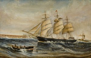 El Agincourt entrando en el Tyne de C. Robinson