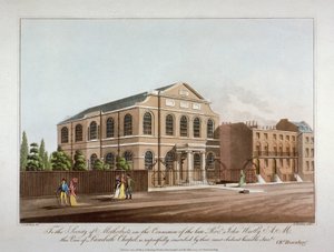 La capilla metodista en Lambeth, Londres, 1816 de C Rosenberg