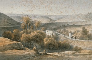 Alrededores de Nazaret en un grabado de Schacher - Steinkopk J.F. Editore