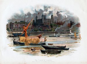 La Torre de Londres, Inglaterra, 1895 de C. Wilkinson