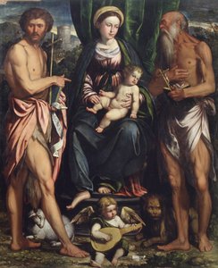 Madonna y el Niño con San Juan Bautista y San Jerónimo de Callisto Piazza