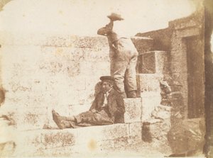 Dos Jóvenes Descansando en un Muelle, finales de 1840 de Calvert Jones