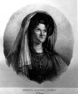 Retrato de la poeta Diodata Saluzzo-Roero (1775-1840). Litografía de Camilla Guiscardi.