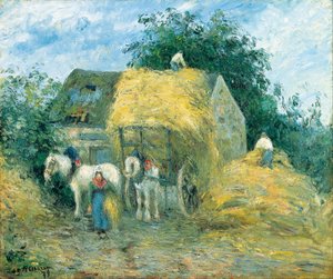 El Carro de Heno, Montfoucault de Camille Jacob Pissarro