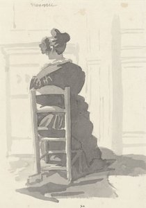 Señora sentada en una silla, vista desde atrás de Camille Chenou Levesque