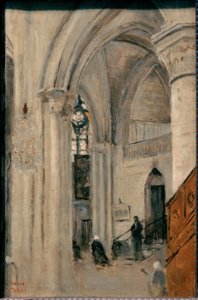 Mantes, interior de la iglesia de Jean Baptiste Camille Corot