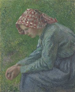 Una campesina sentada