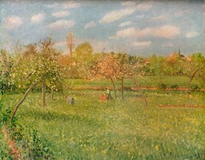 Manzanos en Eragny, sol de la mañana, c1896