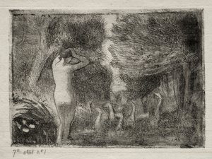 Bañista y gansos, 1895