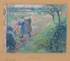Trabajadores del campo, Pontoise; Travailleurs des champs, Pontoise, 1880