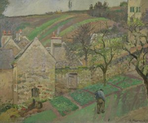 Ladera del Hermitage, Pontoise, 1873 de Camille Jacob Pissarro
