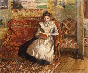 Jeanne leyendo, 1899 de Camille Jacob Pissarro