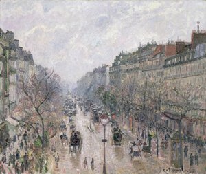 El Boulevard Montmartre de Camille Jacob Pissarro
